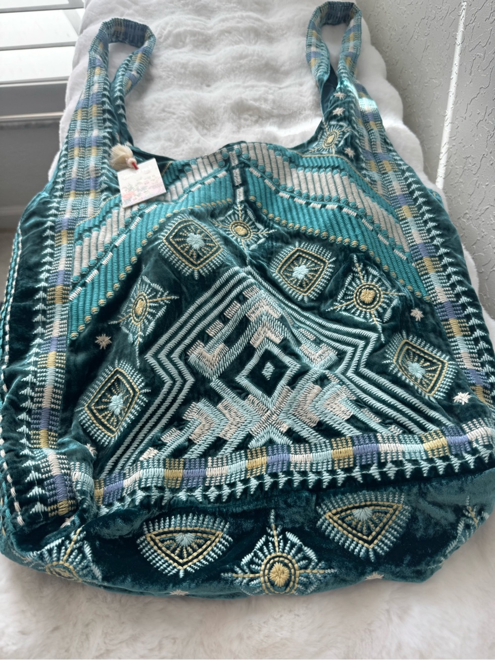 Johnny Was - Women's Oliver Slouchy Velvet Tote Bag